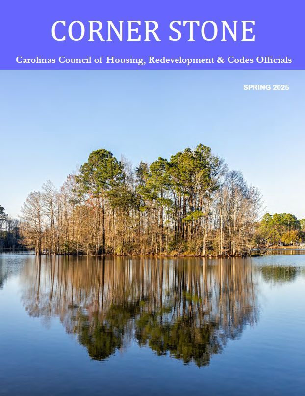 Spring 2025 Cornerstone Magazine cover with an island of trees reflecting in a lake.