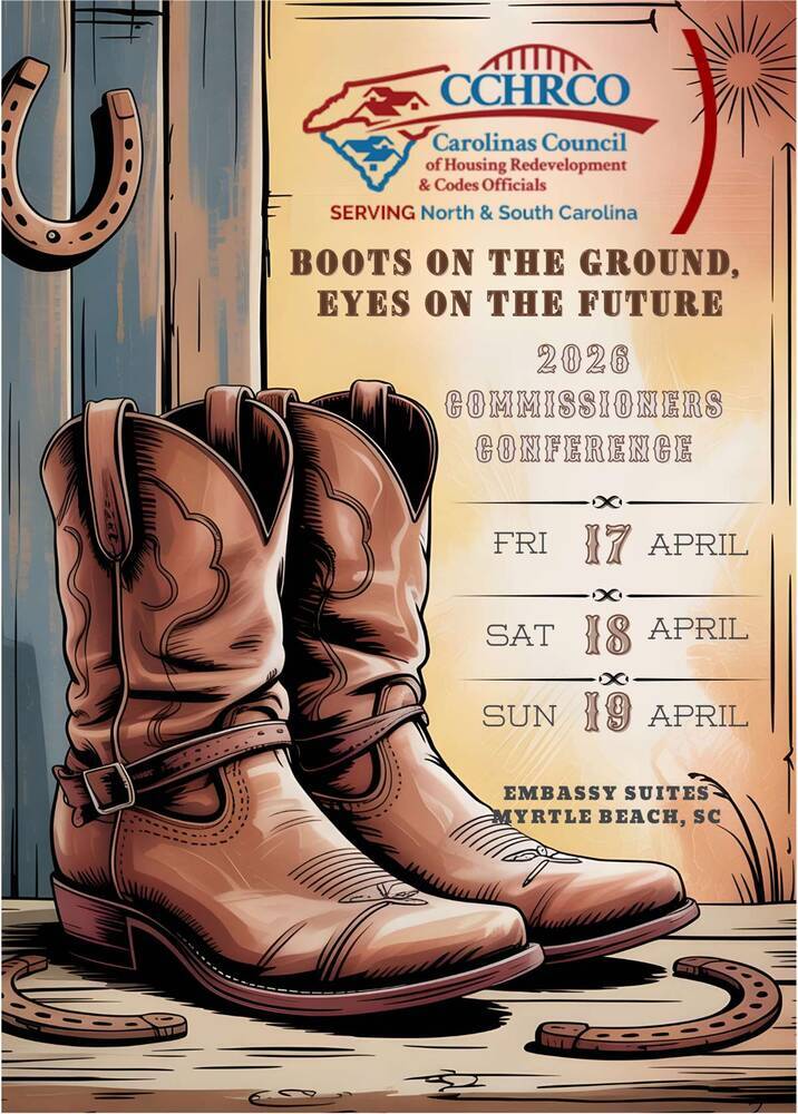 2026 CCHRCO Commissioners Conference Cover cowboy boots, horseshoe, western style