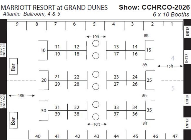 2026 CCHRCO Annual Conference Booth Layout.