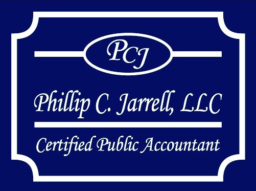 Phillip C. Jarrell, LLC (PCJ) Certified Public Accountant logo.