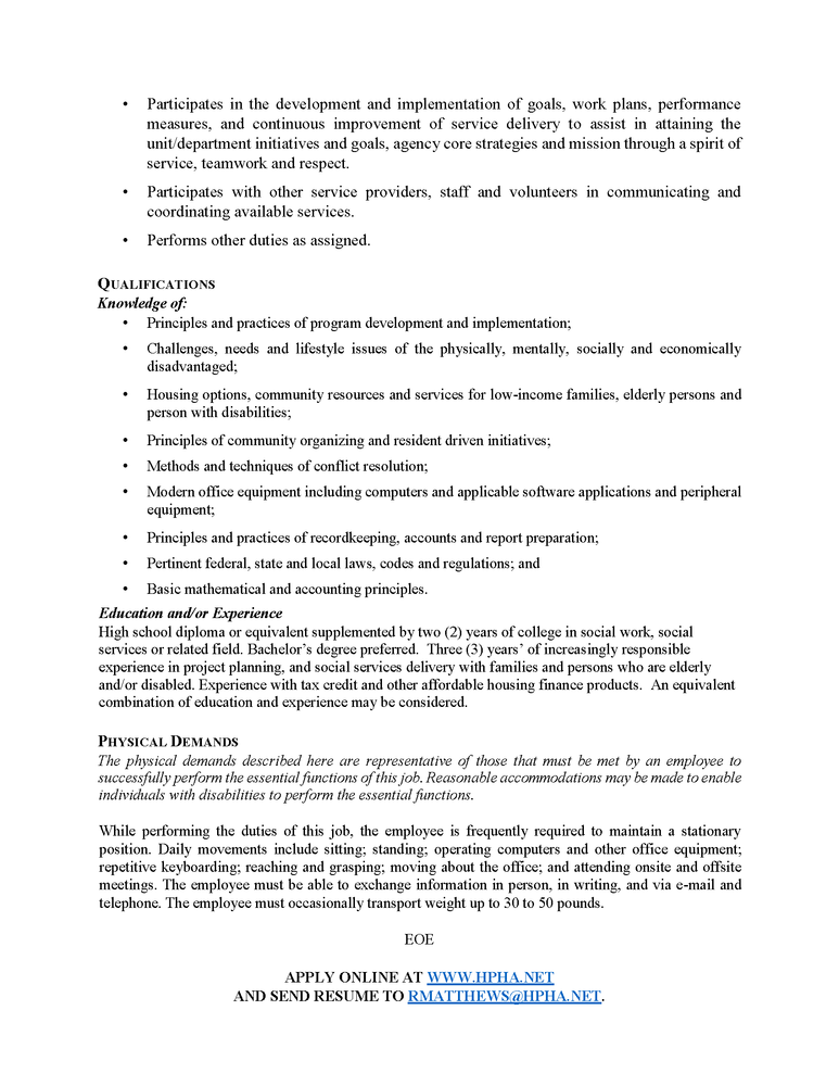 Job opportunity for CCHRCO - Relocation Specialist Page 2.