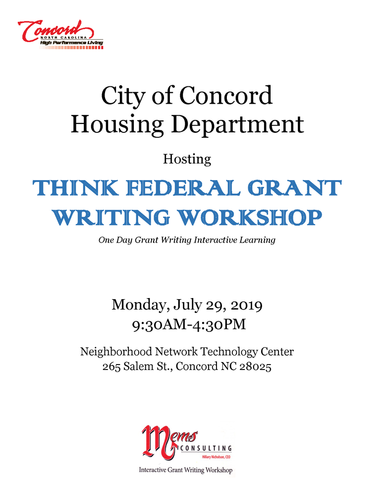THINK FEDERAL GRANT WRITING WORKSHOP Page 1.